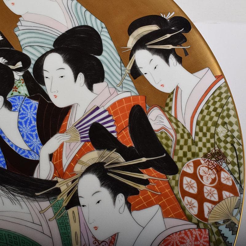 ノリタケ　スタジオコレクション　金彩　浮世絵　大皿　飾皿　M　7816C