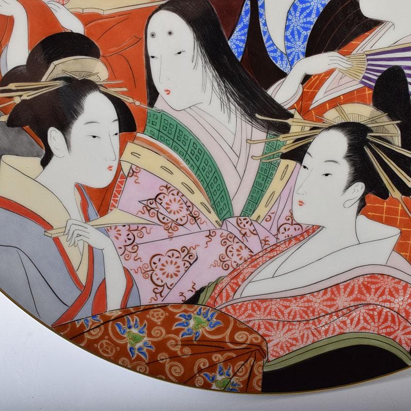 ノリタケ　スタジオコレクション　金彩　浮世絵　大皿　飾皿　M　7816C