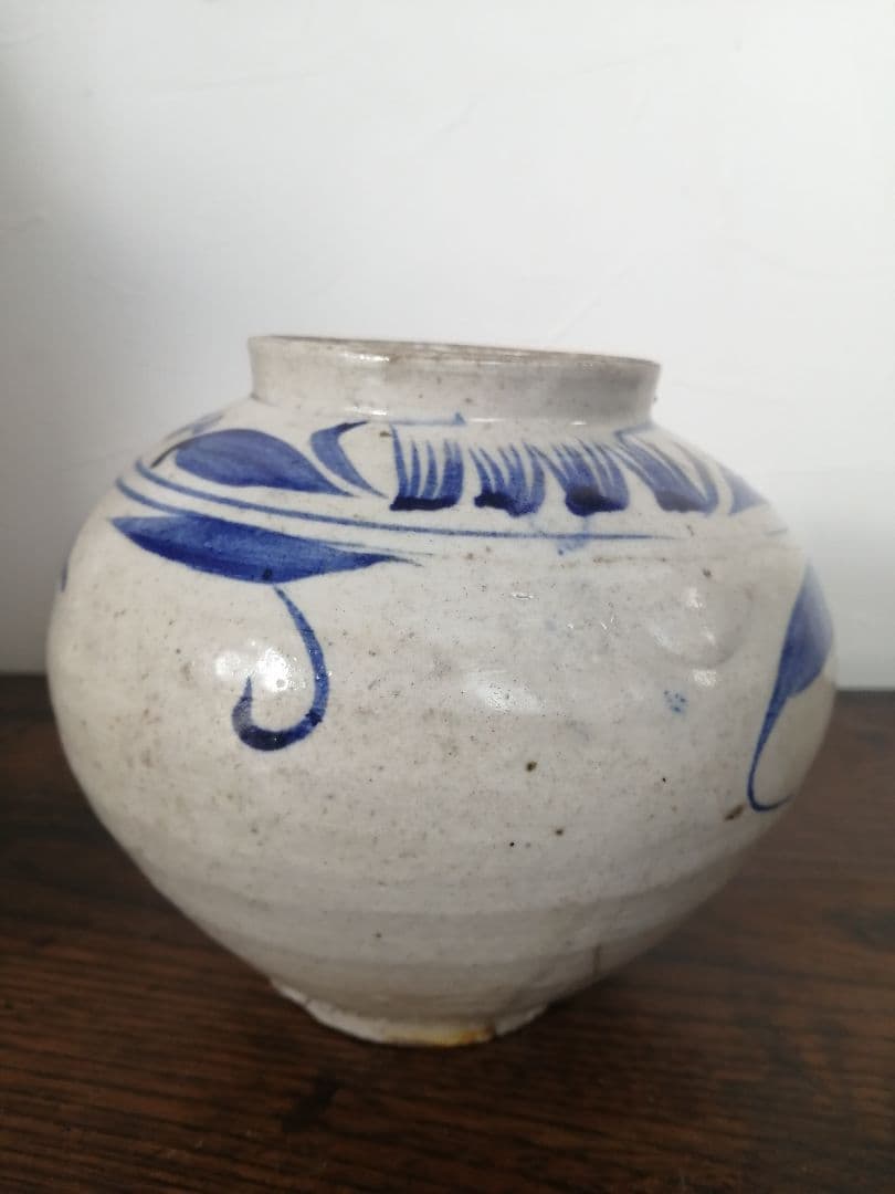 骨董 李朝 染付 小壺