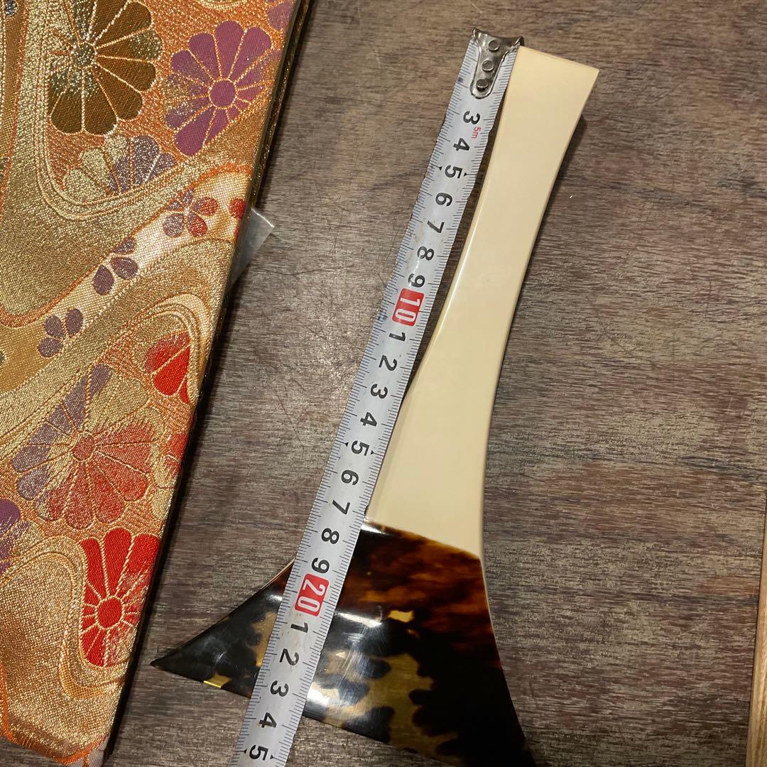 美品 三味線 鼈甲撥 白台 津軽撥 津軽三味線 ベッコウ バチ 高級品