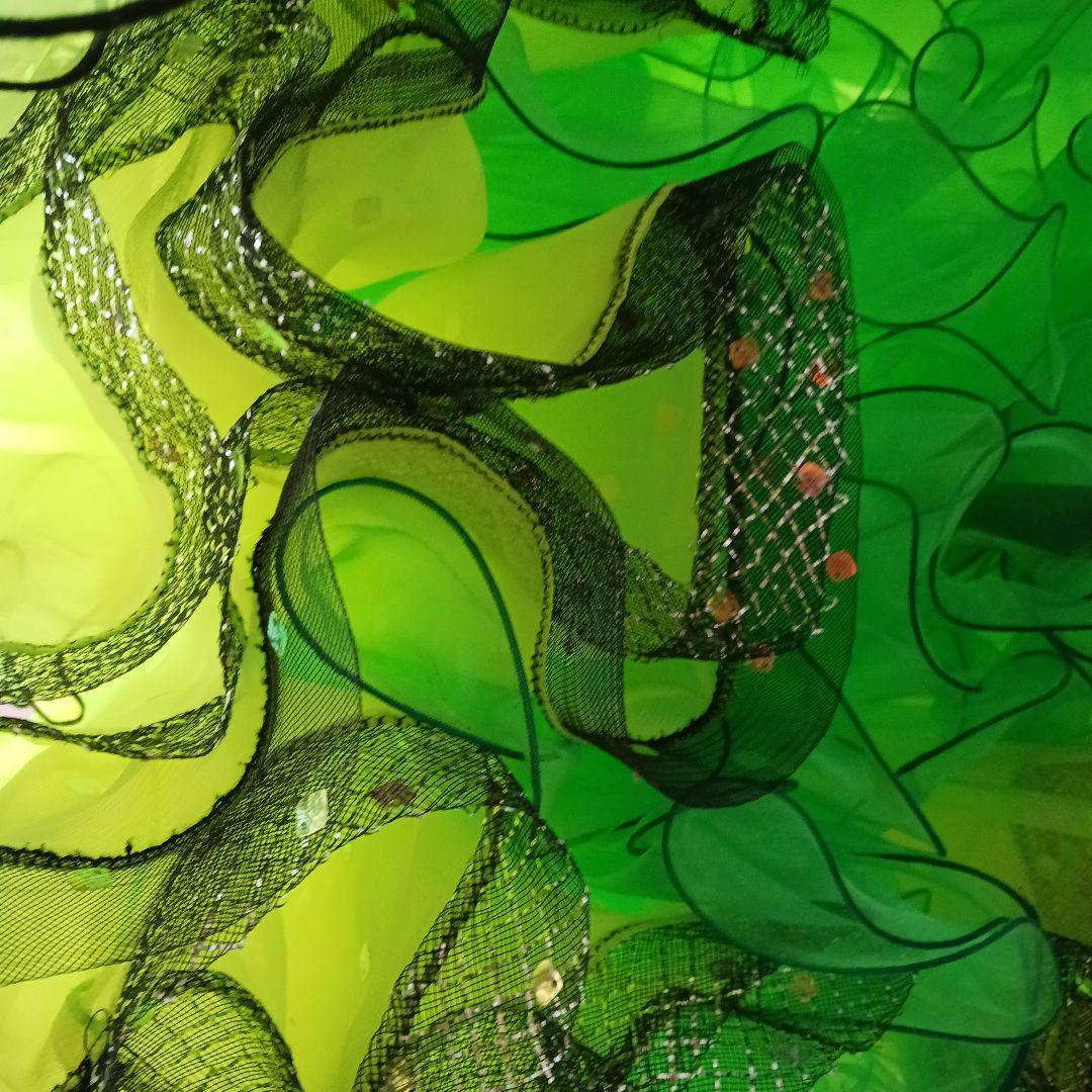 社交ダンス ドレス ネオンイエロー 黒