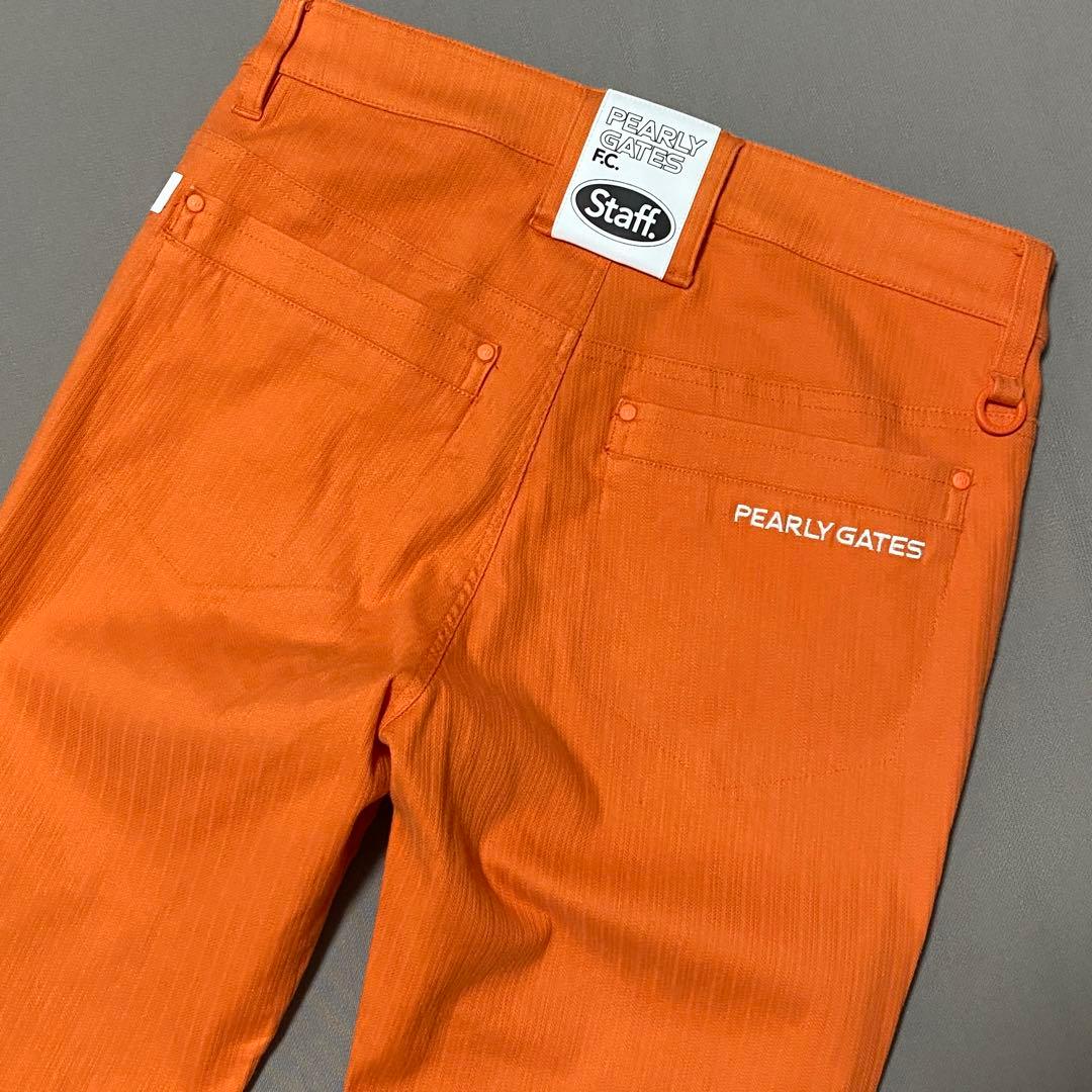 パーリーゲイツPG パワフルコットンストレッチドビーストライプロングパンツ S