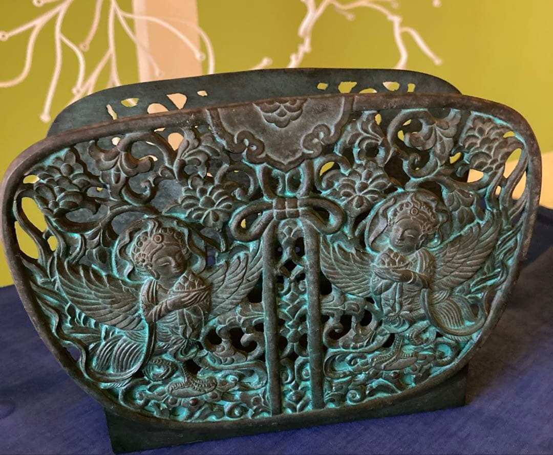 仏教美術 華鬘 引き出し付 経文立 珍品