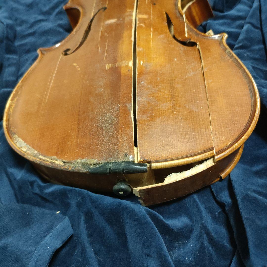 オールドバイオリン4/4　 バイオリン弓７本　修理修復の練習用に　ジャンク品