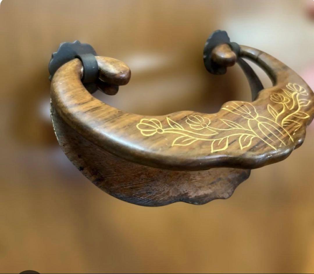 寄木箪笥　木象嵌　３段チェスト　サイドボード 整理箪笥　寄木細工　鍵付き