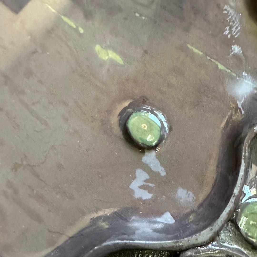 M1080S 大型 大硯 硯石　端渓◆28×27㎝重さ7.9kg唐物 眼 蓮花