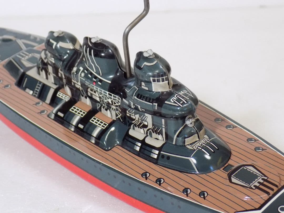 希少ブリキ　米澤玩具　戦艦　武蔵　フリクション