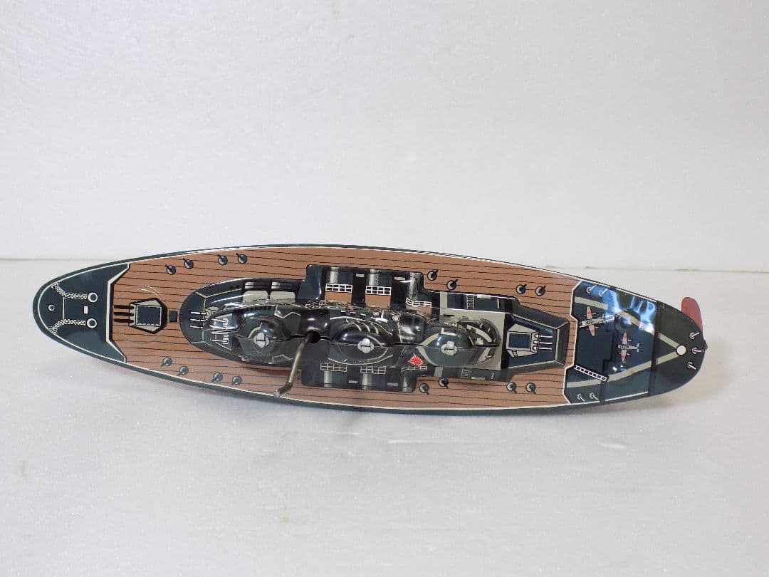 希少ブリキ　米澤玩具　戦艦　武蔵　フリクション