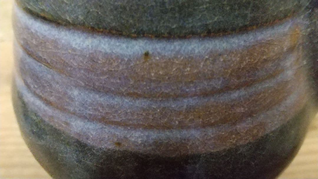 酒津焼　５０年ほど前　急須　おしゃれな色合い 　かっこいい急須！