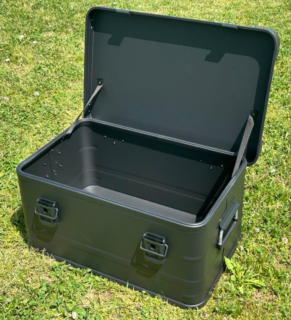 マットブラック スタッキング アルミコンテナボックス 50l コンテナボックス