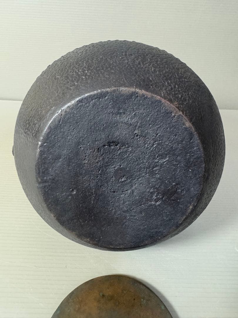 2393 龍文堂　鉄瓶　茶道具　時代物