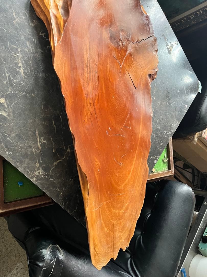 一枚板、天然木台座、102センチ、座卓天板、天板板、ケヤキ台座、鑑賞台、展示台