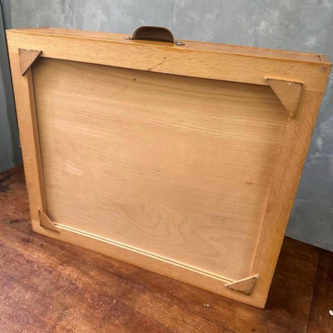 ★お値引き中★ アンティークイニシャルテープの木箱、小分け引き出し、店舗什器