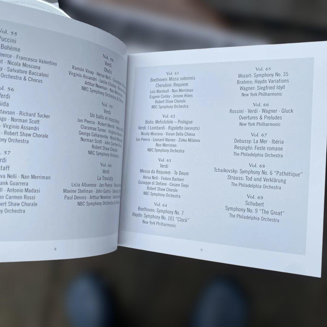 【特価】トスカニーニ RCA録音CD 全集　84CD+冊子　 [DVD欠品］