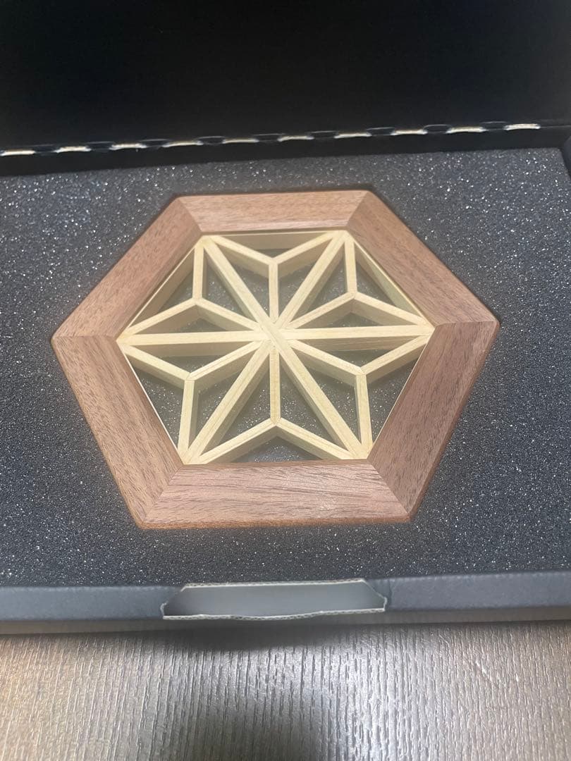 FU-RIN KAZAN ヘキサコースター 麻の葉 ウォールナット