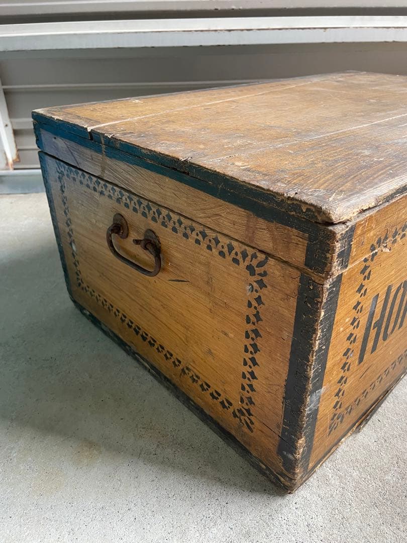 稀少/アンティーク/フランス/HOFFMAM社製/大型/ウッドボックス/木箱