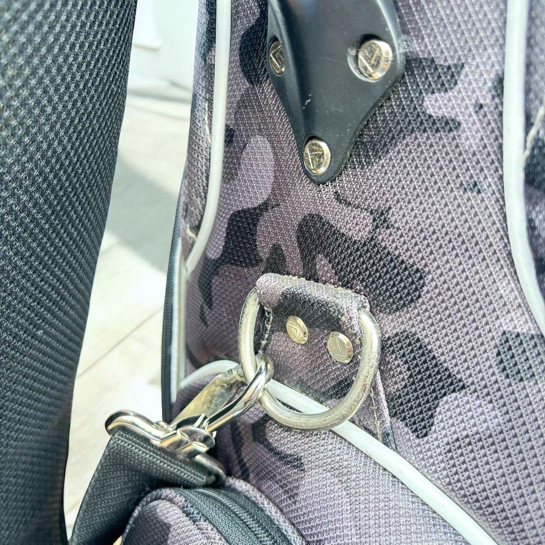 【希少・カモ柄】Callaway キャディバッグ 迷彩 5分割 自立型 グレー