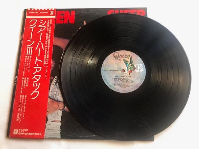 クイーン シアーハートアタック LP 帯付 名盤 希少 d835y87