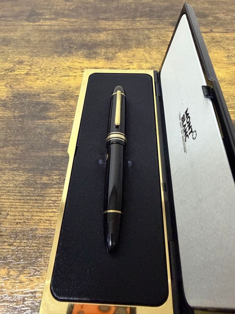 未使用に近い　No.149 2段エボナイトペン芯　18金　バイカラー　F 万年筆