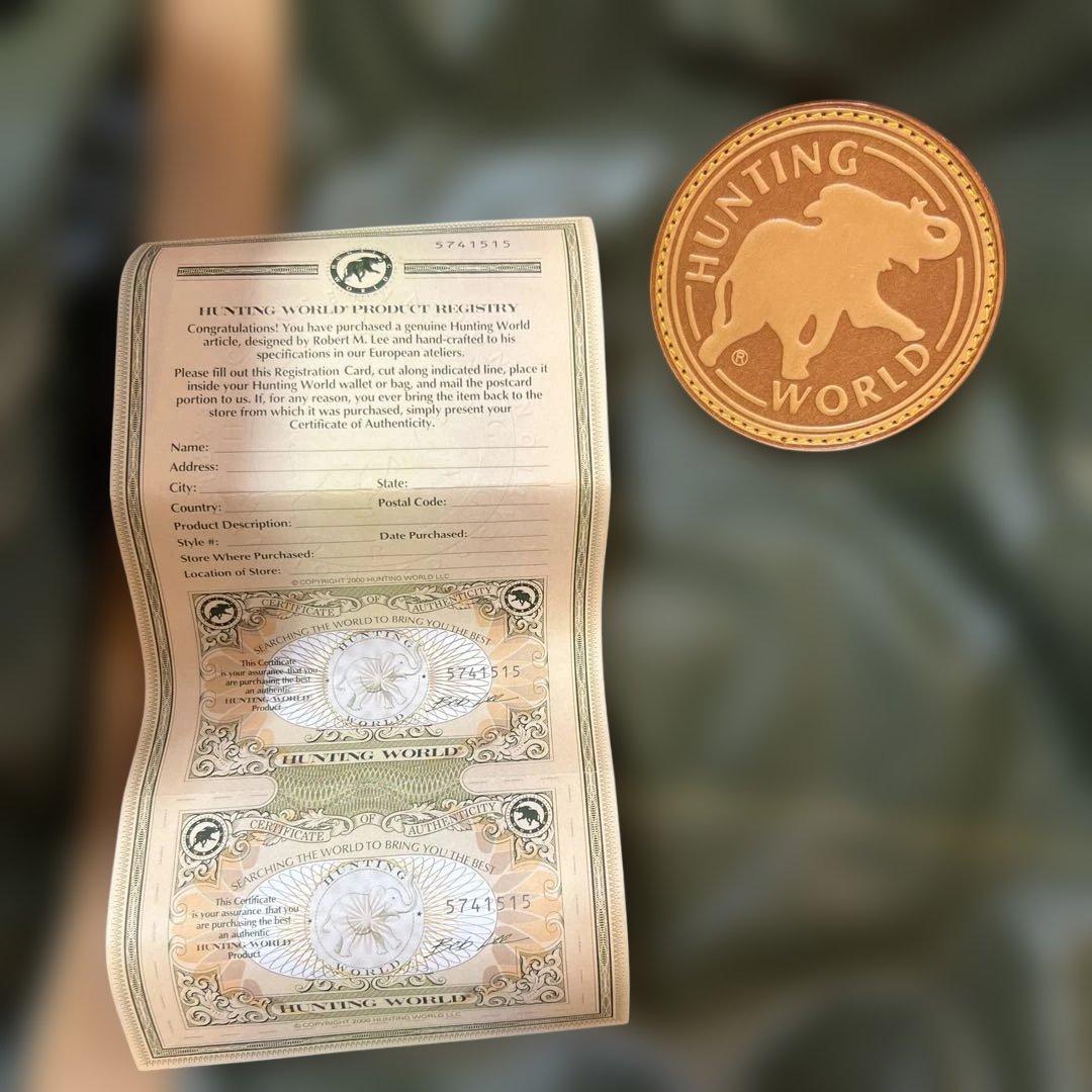 HUNTING WORLD ボストンバッグ バチュークロス モスグリーン 大容量