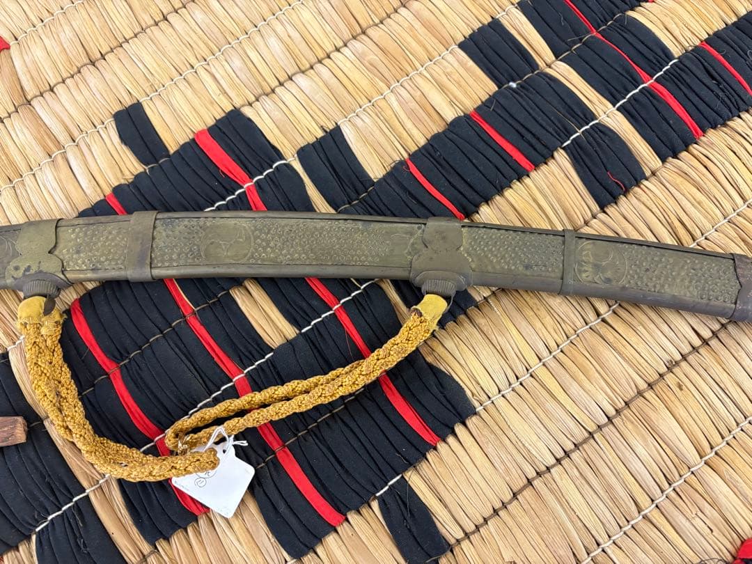 アイヌ　タンネプイコロ　覆輪太刀　刀装具　太刀拵　イコロ　エムシ　三ツ巴紋　竹光