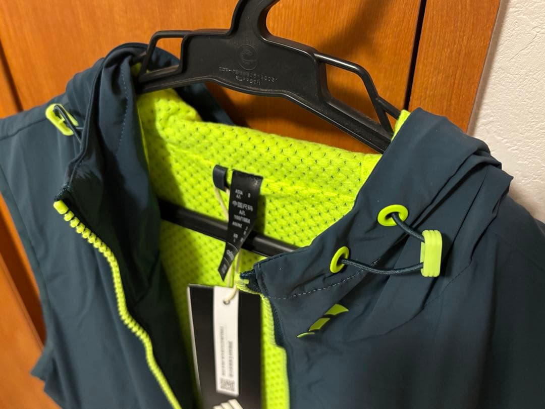 adidas フード付きベスト Lサイズ ネイビー