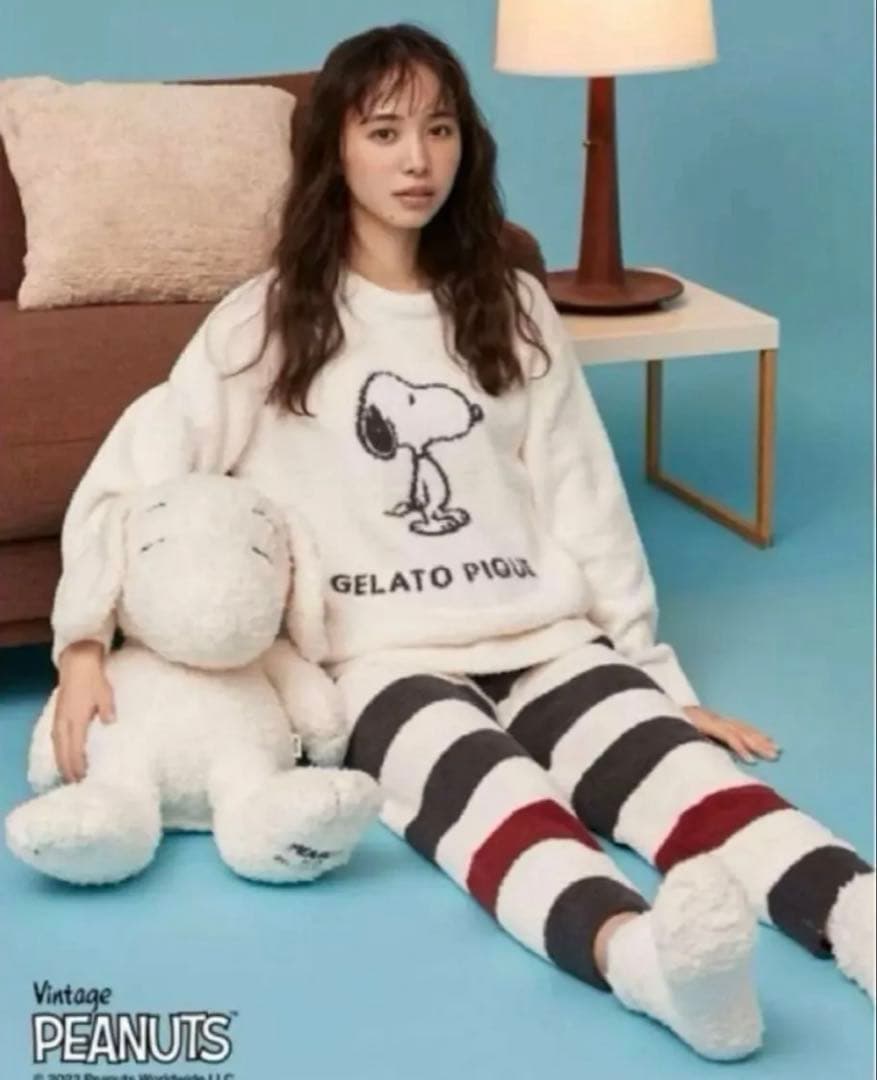 ジェラートピケ gelato piqueスヌーピー　ぬいぐるみ ティッシュケース