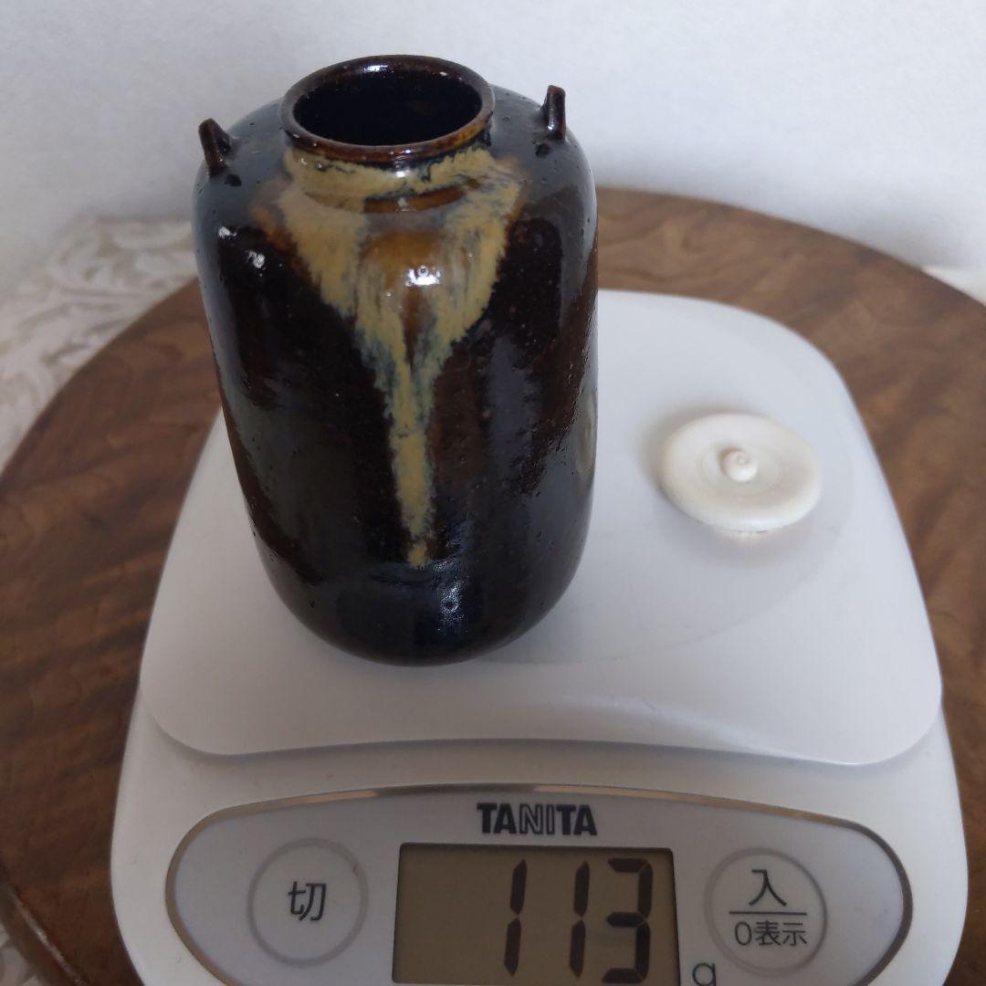 茶道具　【diana】　膳所焼　生野写　茶入　陽炎園　仕履付　表千家