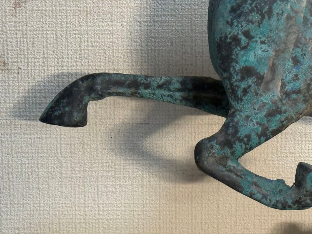 中国　青銅器　馬　台付　古代銅器　送料込み251101