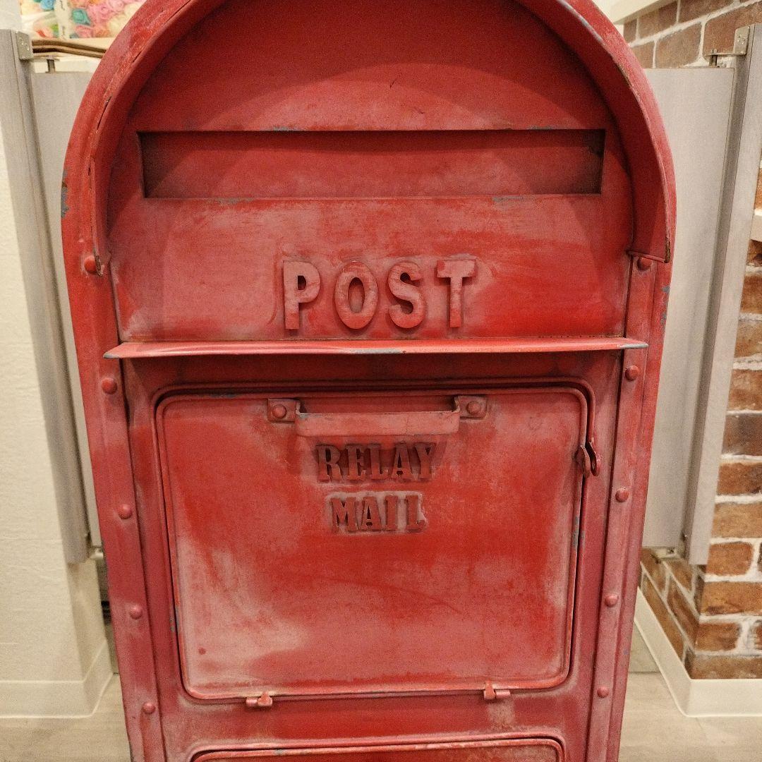 【値下げレトロ】郵便ポスト（赤）　アンティーク