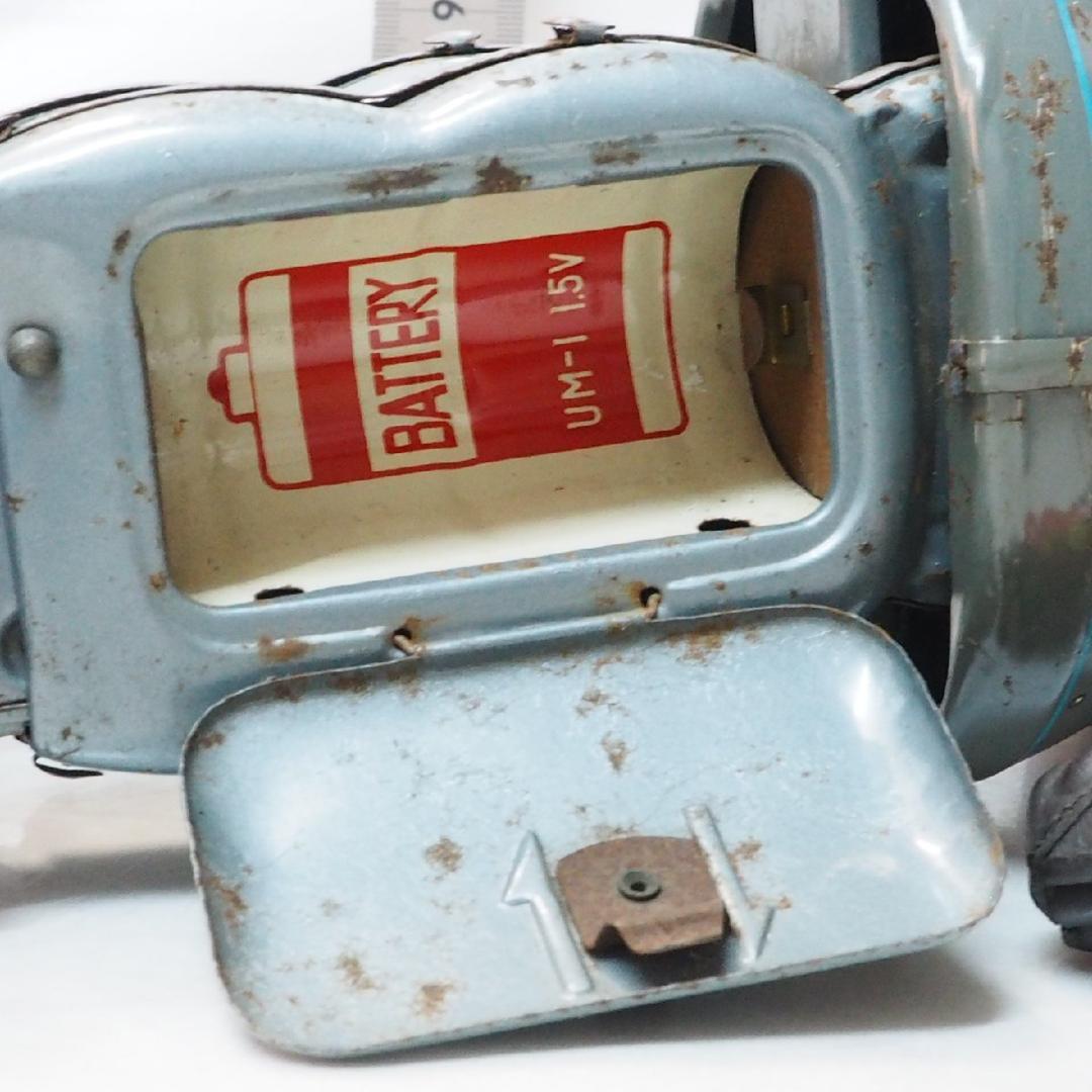 野村【鉄人28号 No.2 ブリキ電動歩行 動作不良】当時物TIN TOY 箱無