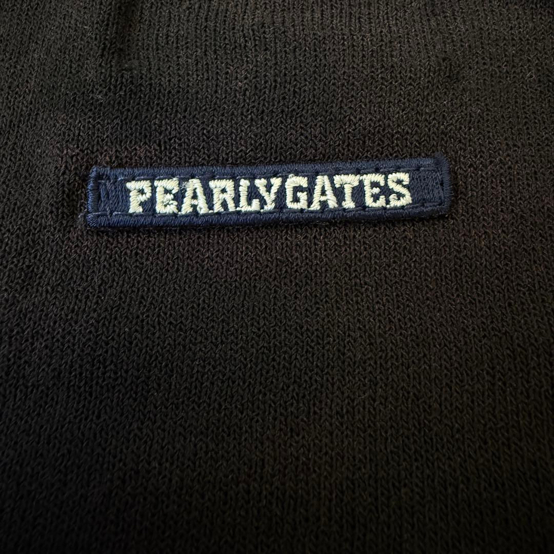 パーリーゲイツ　ニット　黒　白　赤　M〜L相当　ブラック　コットン素材　4