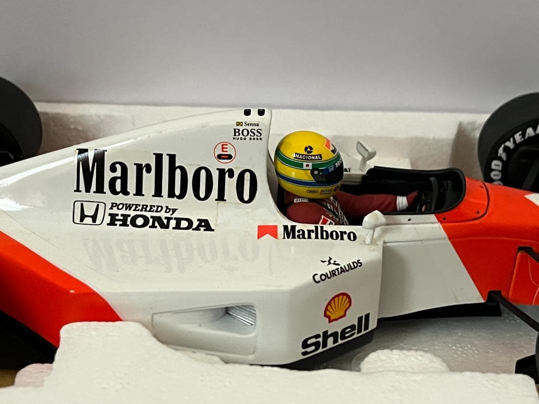 ミニチャンプス 1/18 McLaren Honda MP4/7 A.セナ 箱付