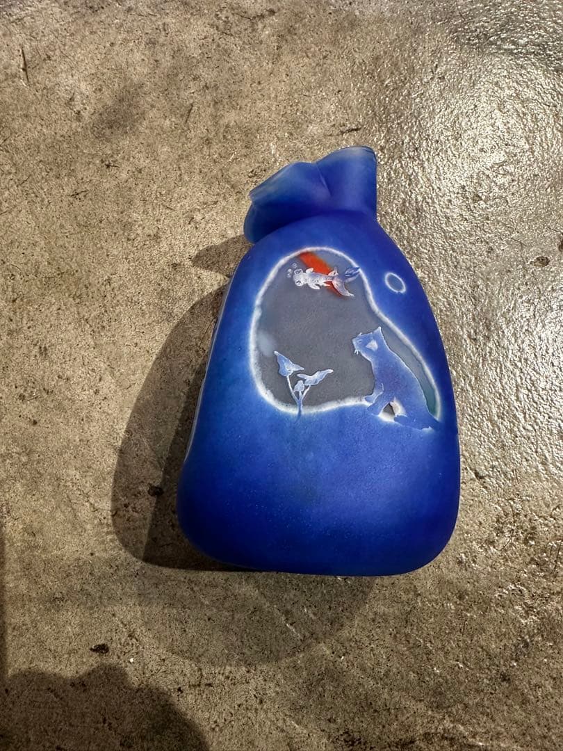 工芸品ガラスランプ製金魚オブジェ高城健治、高城美和子こもれびガラス工房