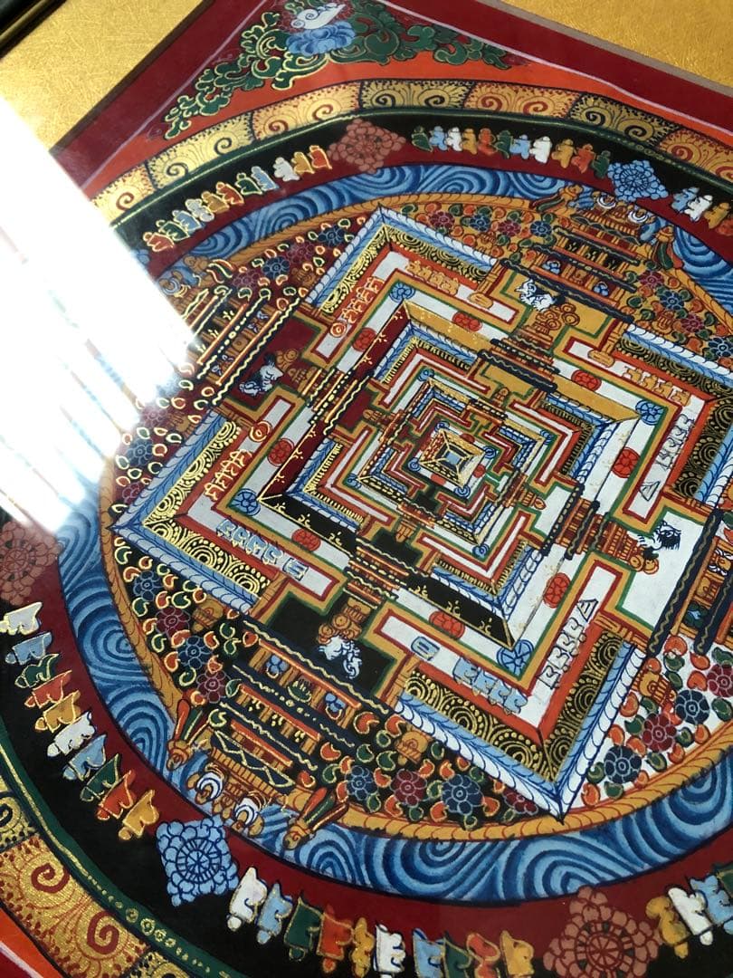 マンダラ タンカ 仏画 肉筆　サイン有り