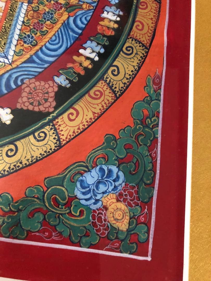 マンダラ タンカ 仏画 肉筆　サイン有り