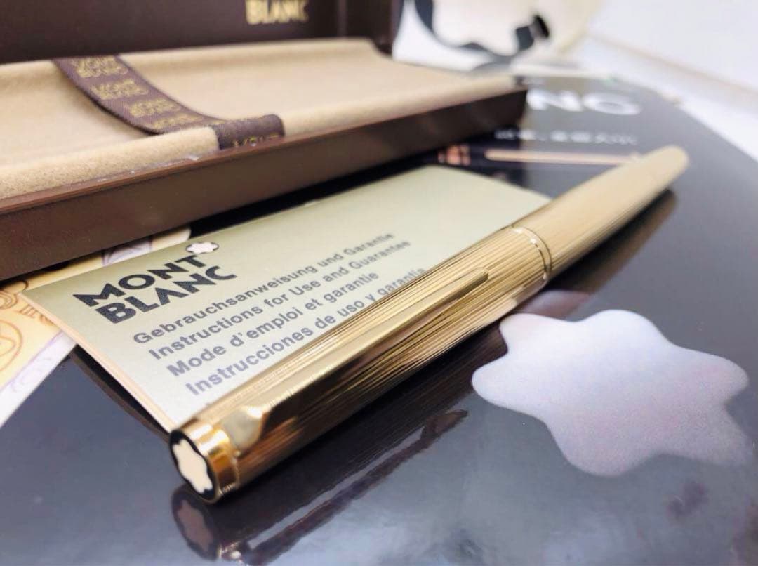 モンブラン　★稀な未使用に近い！金運を呼ぶ総金張りマイスターの銘品！No1246