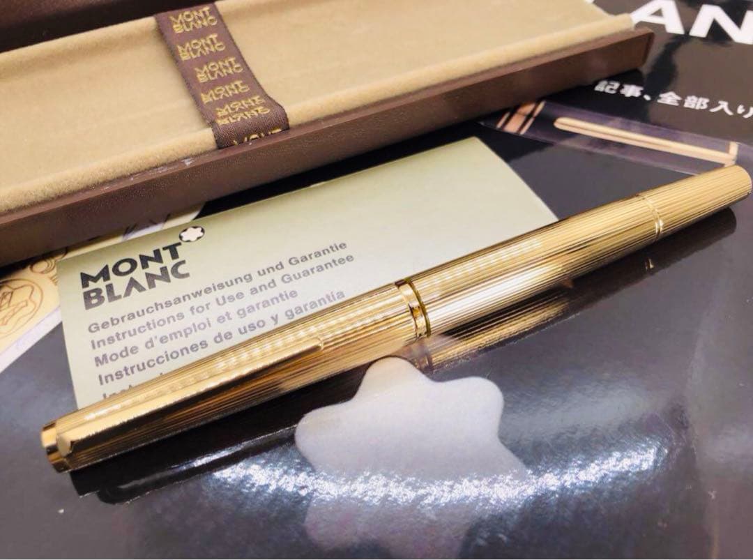 モンブラン　★稀な未使用に近い！金運を呼ぶ総金張りマイスターの銘品！No1246