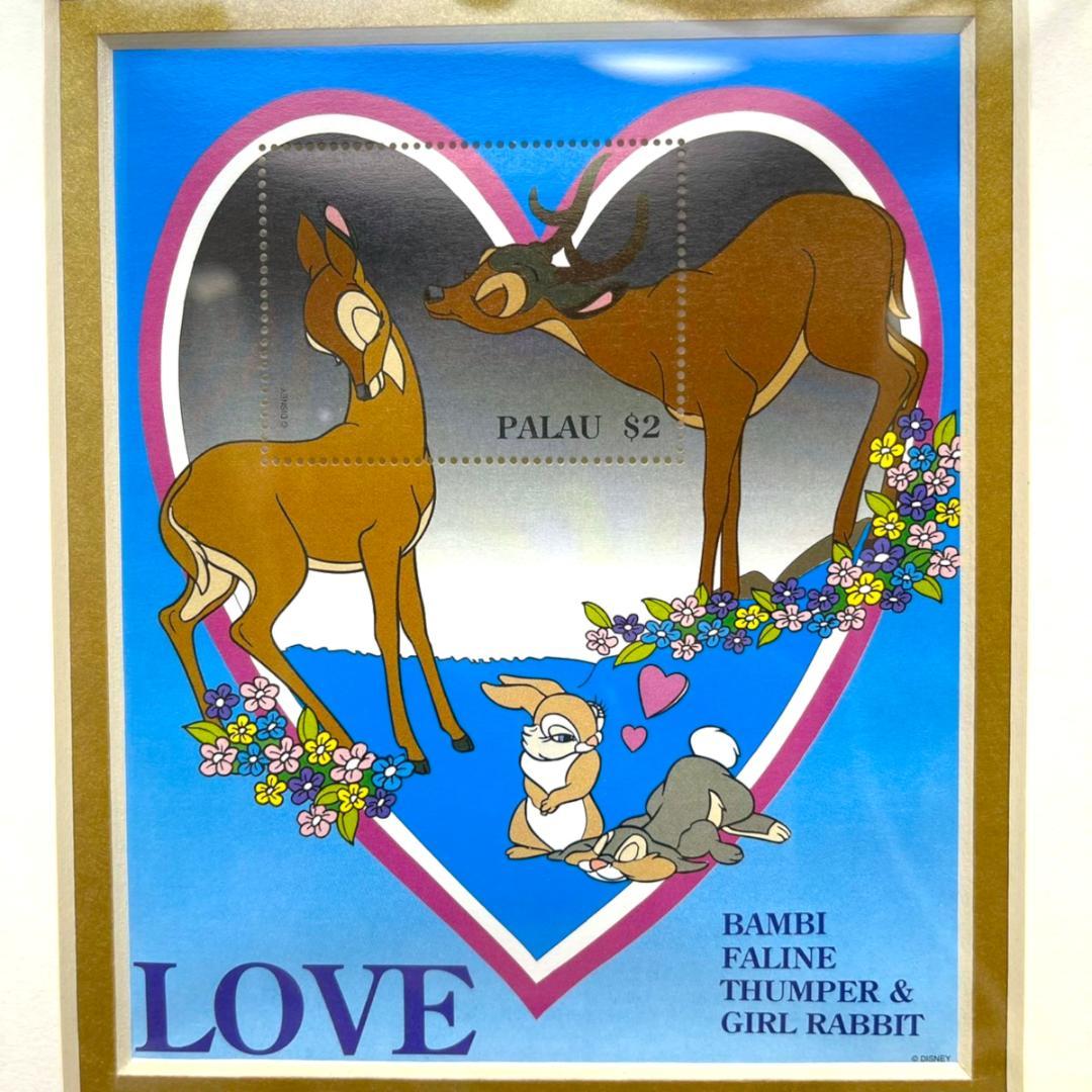 限定300枚★バンビ Bambi★切手 スタンプ アートギャラリー 絵 額縁