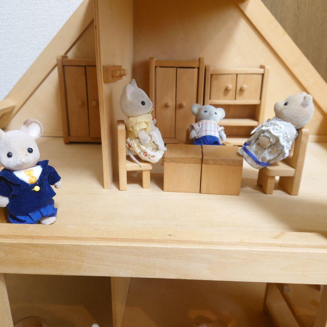 【05】ボーネルンド　廃盤　貴重　大きな　白木のドールハウス　ボーネルンド製