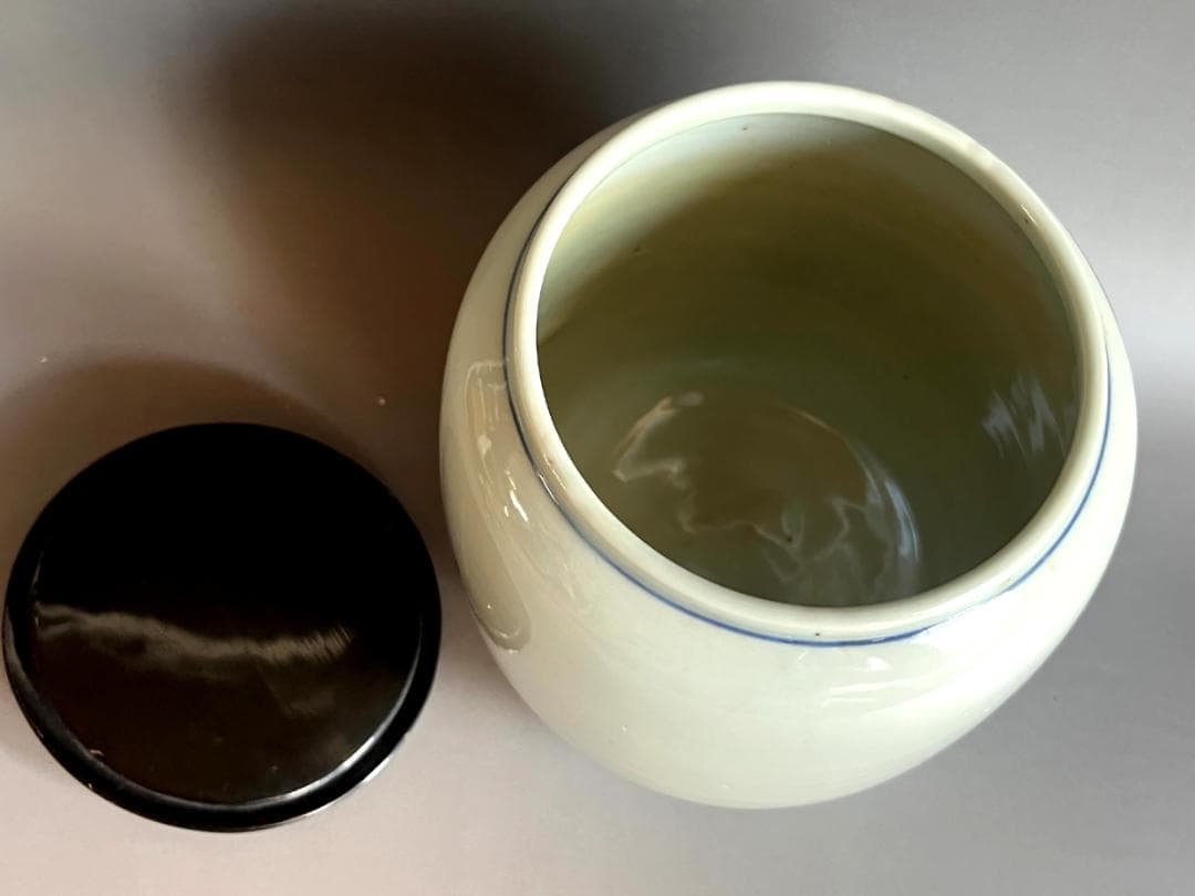 水指■新渡馬水指 道光年製 中国華南 民窯 漆器蓋 箱付き 時代物 骨董品■