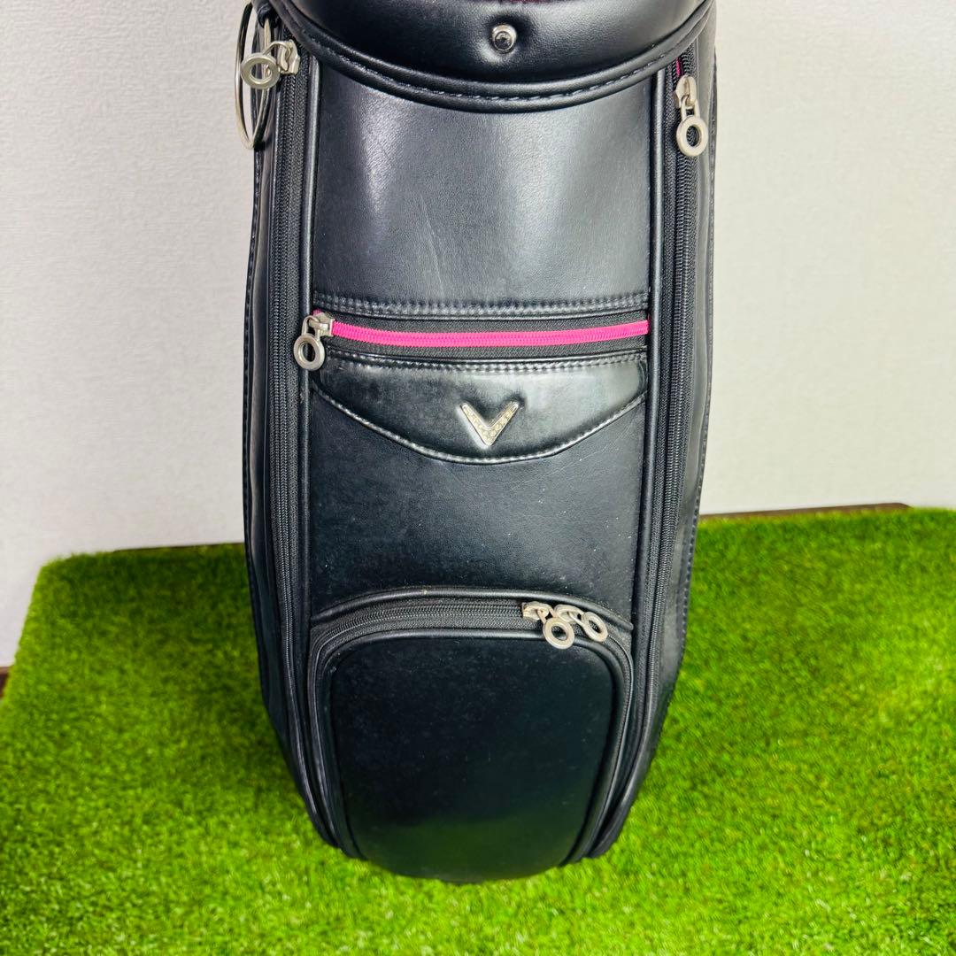 【女性用】Callaway レディース キャディバッグ ブラック ピンク