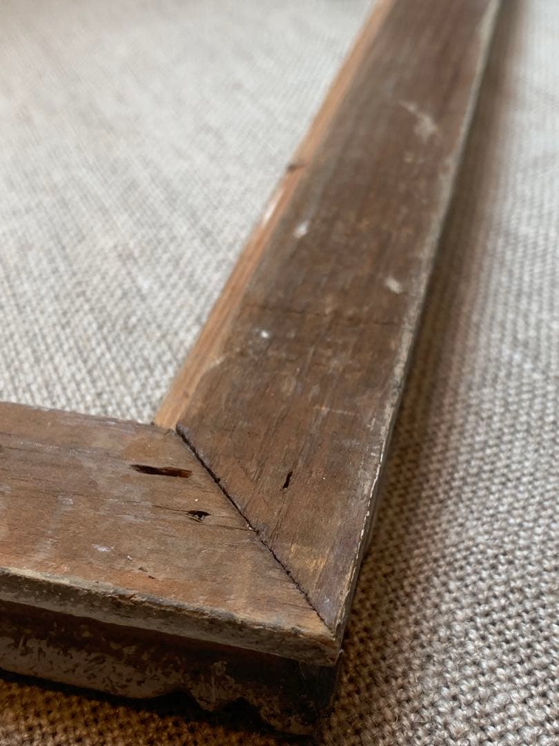 フランス 大型 アンティークフレーム 木彫 額縁 43x34cm