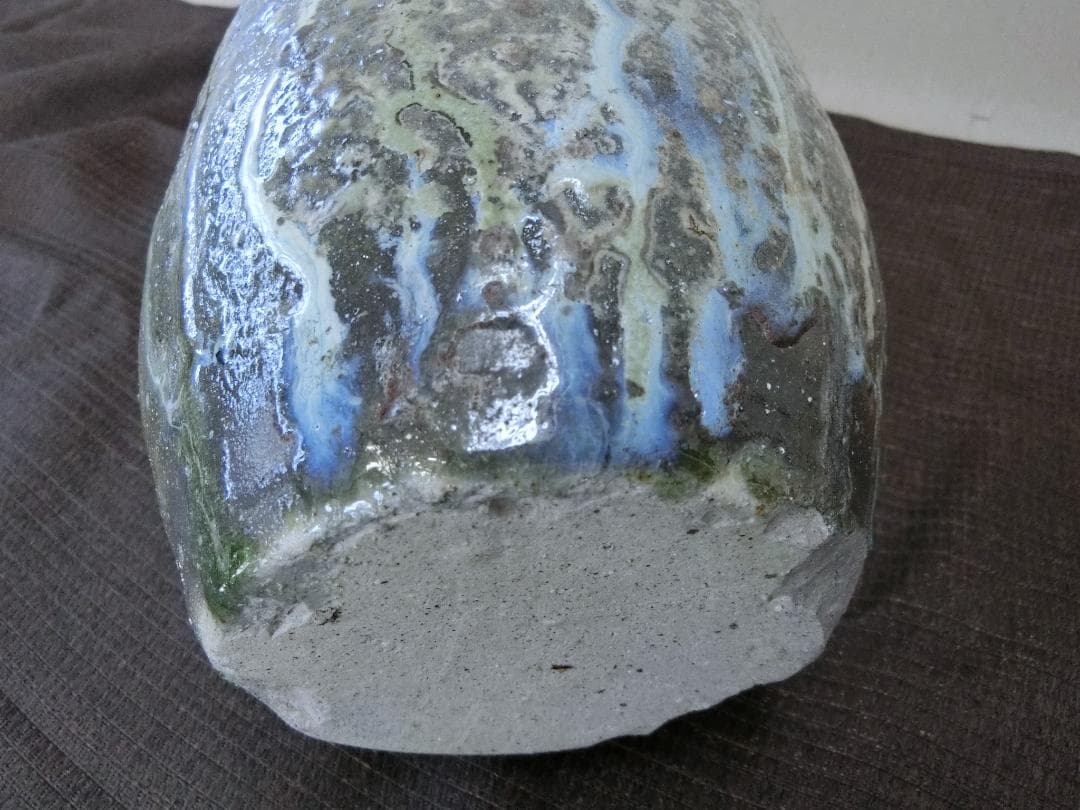 見応えします！【小壺　釉の変化堪能を　鑑賞　釉の景色流れ　窯変　骨董】インテリア