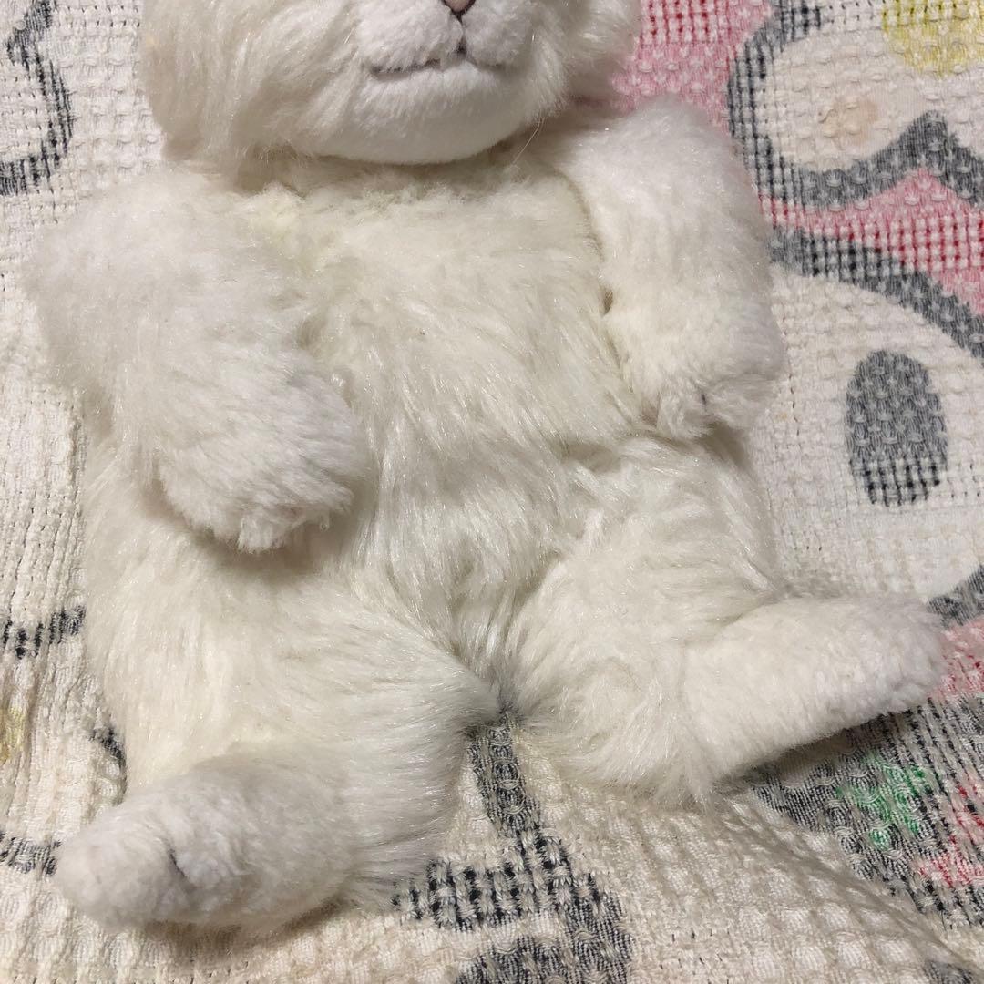 オリエンタルトーイ　ジョリーマンマ　シロネコ　眠り猫ぬいぐるみ　中古品