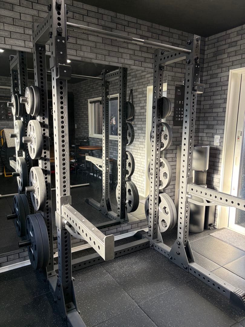 MBC ハーフラック 210cm｜ローラーJカップ・セーフティ・バー付｜タイプ1