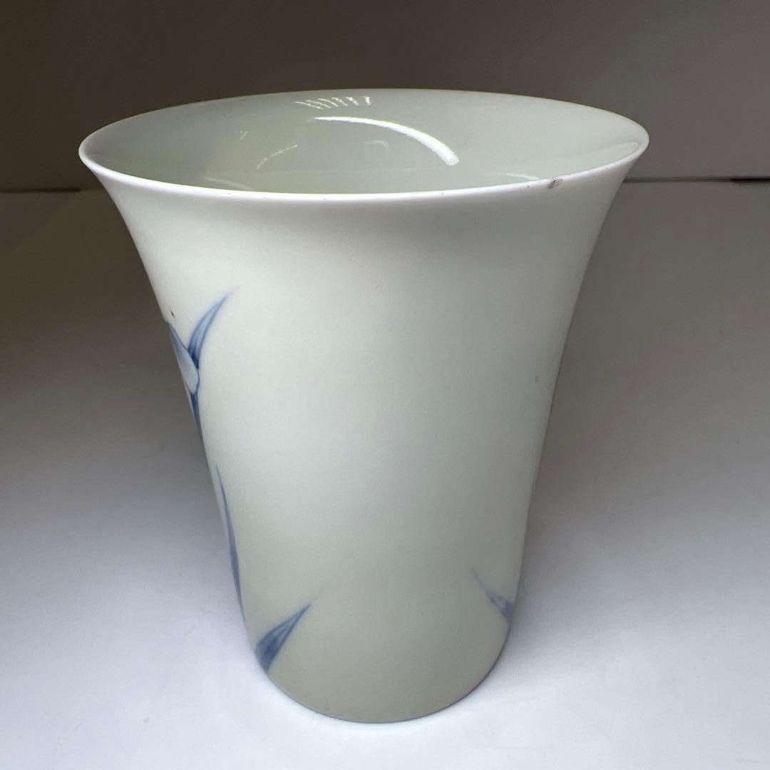 江戸中期　古鍋島染付碗　木箱付　高さ8.7㎝　東Y7-1104☆2Fタルニ