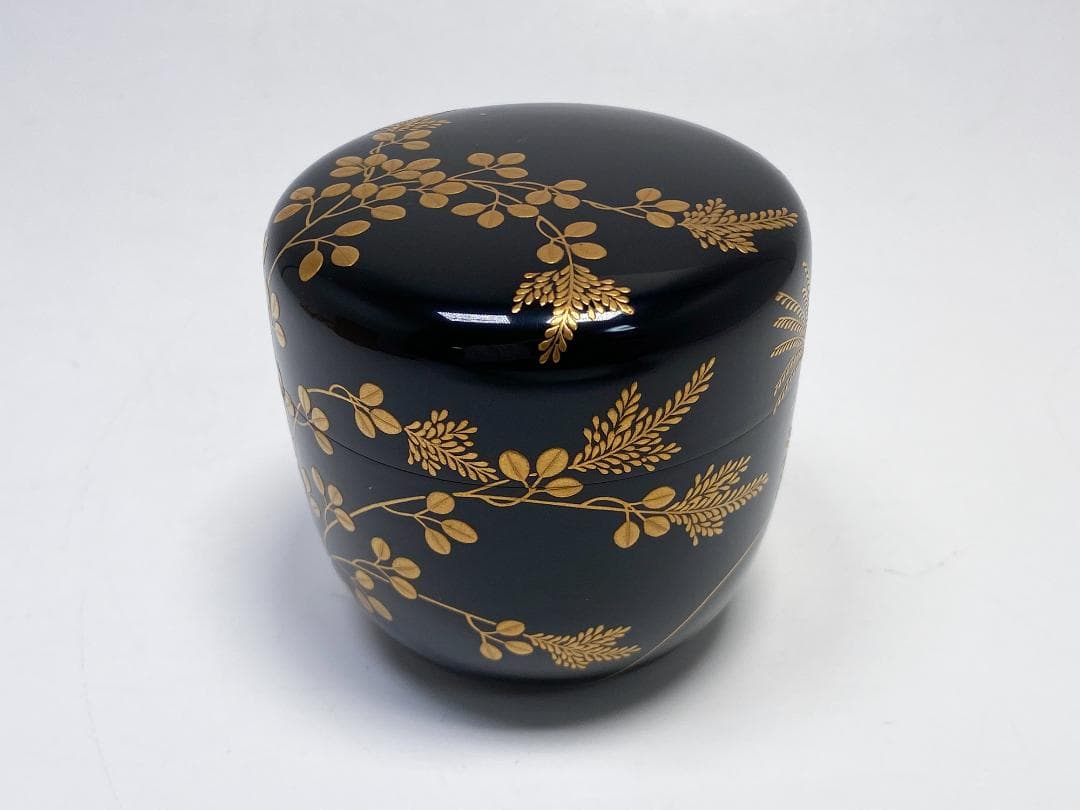 秋草に月 関口輔聖 蒔絵 大棗 尋牛斎 久田宗也 書付 茶道具 共箱