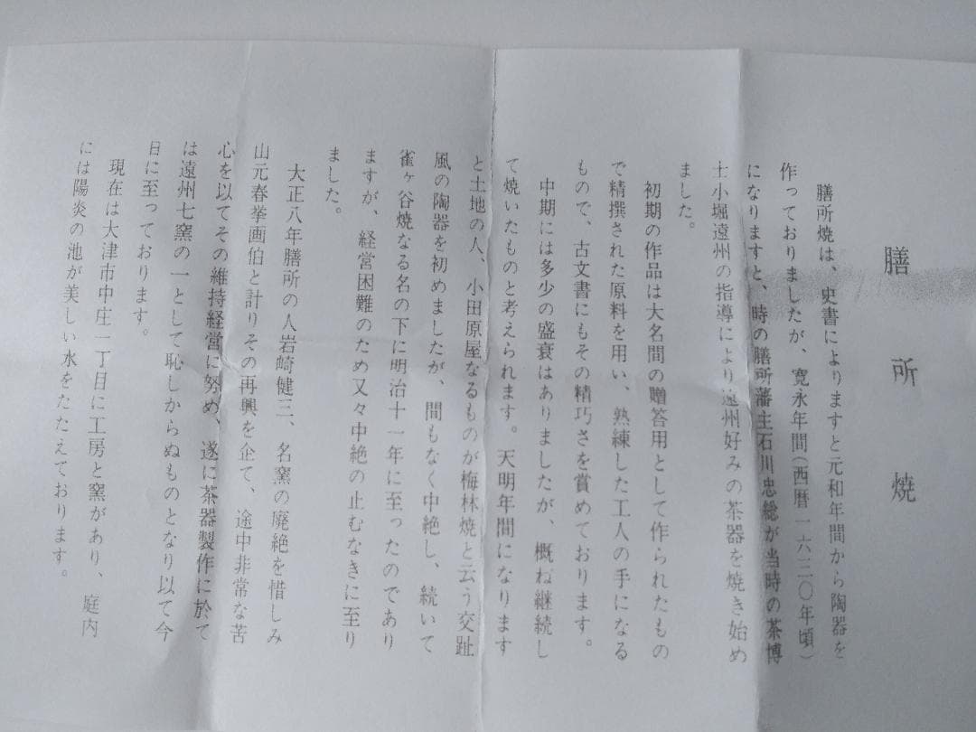 珍品 膳所焼 淡海ぜぜ 陽炎園 岩崎健三 作 陶器製 金彩 蝶鳥棗 茶道具 新品