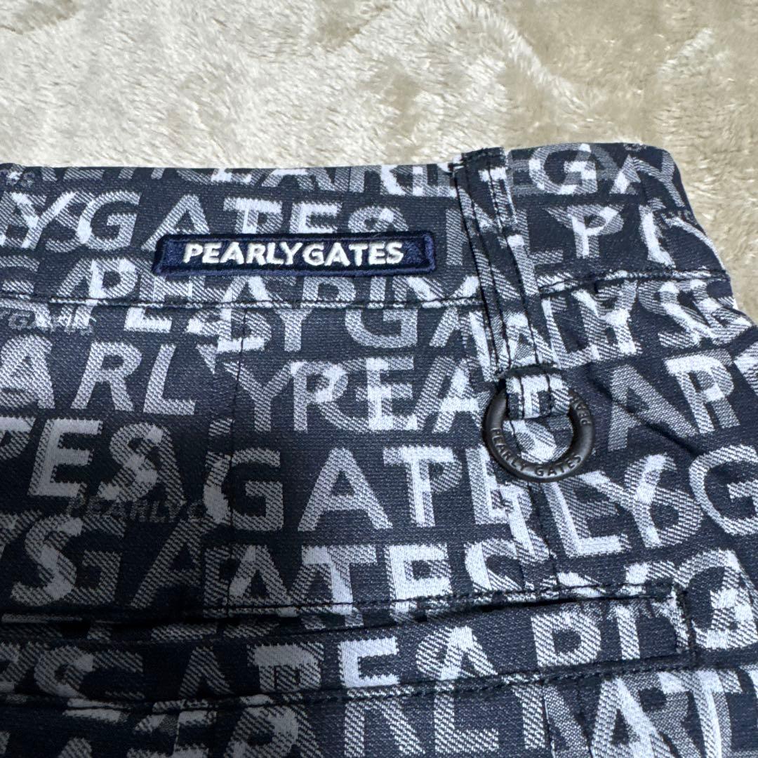 PEARLY GATES ロゴプリント プリーツスカート